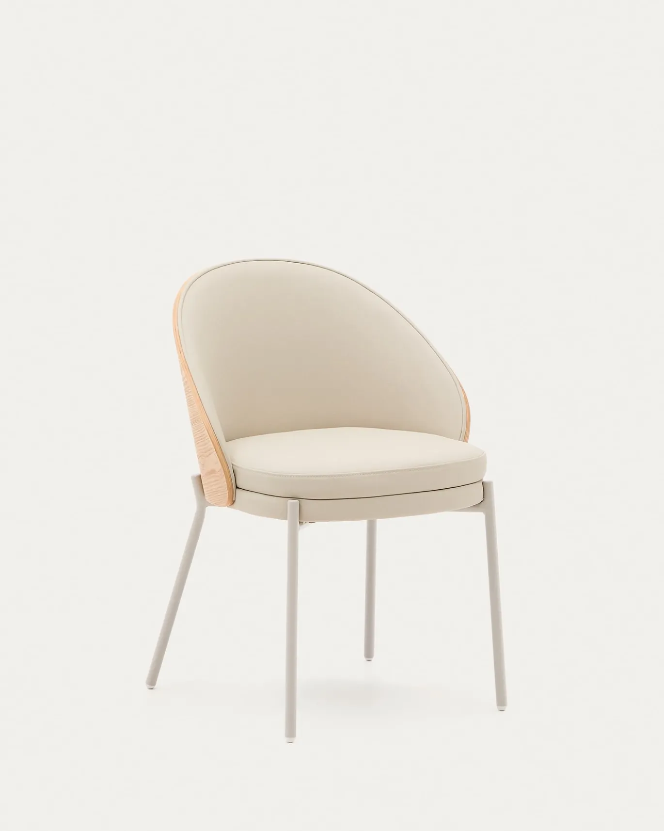 Kave Home Stoel Eamy Beige Kunstleer Essenfineer
