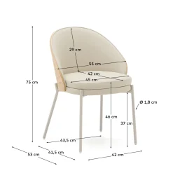 Kave Home Stoel Eamy Beige Kunstleer Essenfineer