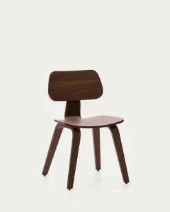 Kave Home Stoel Gena Walnootfineer en Rubberhout