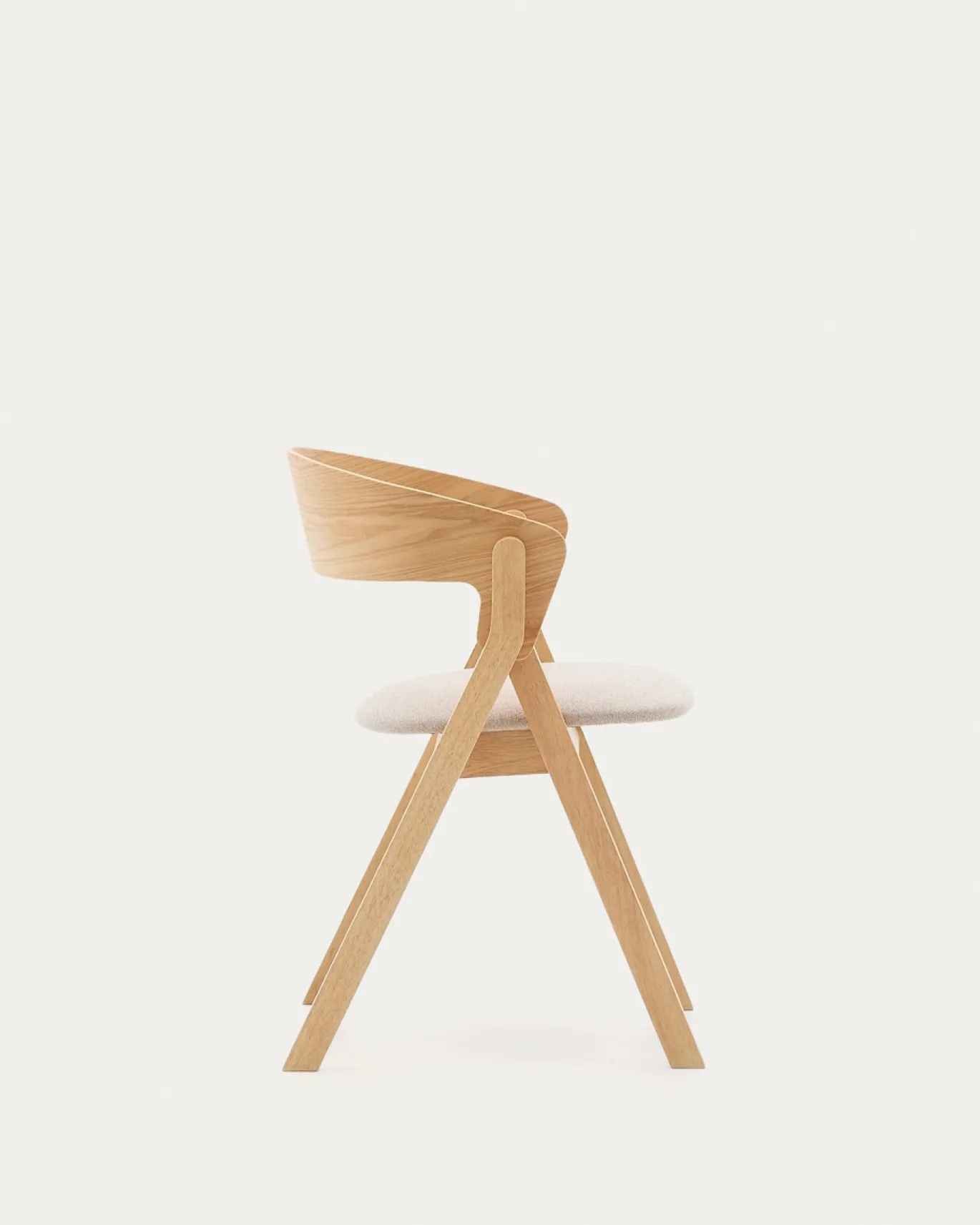 Kave Home Stoel Godia Essenhoutfineer Naturel