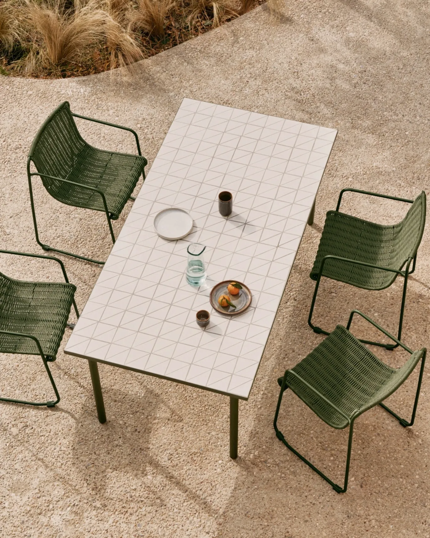 Kave Home Stoel Maurina Groen en Groen Touw