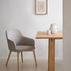 Kave Home Stoel Nelida Massief Beukenhout Bruin