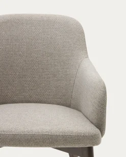 Kave Home Stoel Nelida Massief Beukenhout Walnoot Bruin