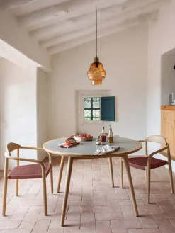Kave Home Stoel Nina Massief Acaciahout Terracotta