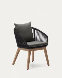 Kave Home Stoel Portalo Zwart Touw