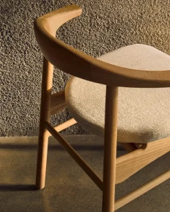 Kave Home Stoel Timons Massief Eikenhout Naturel