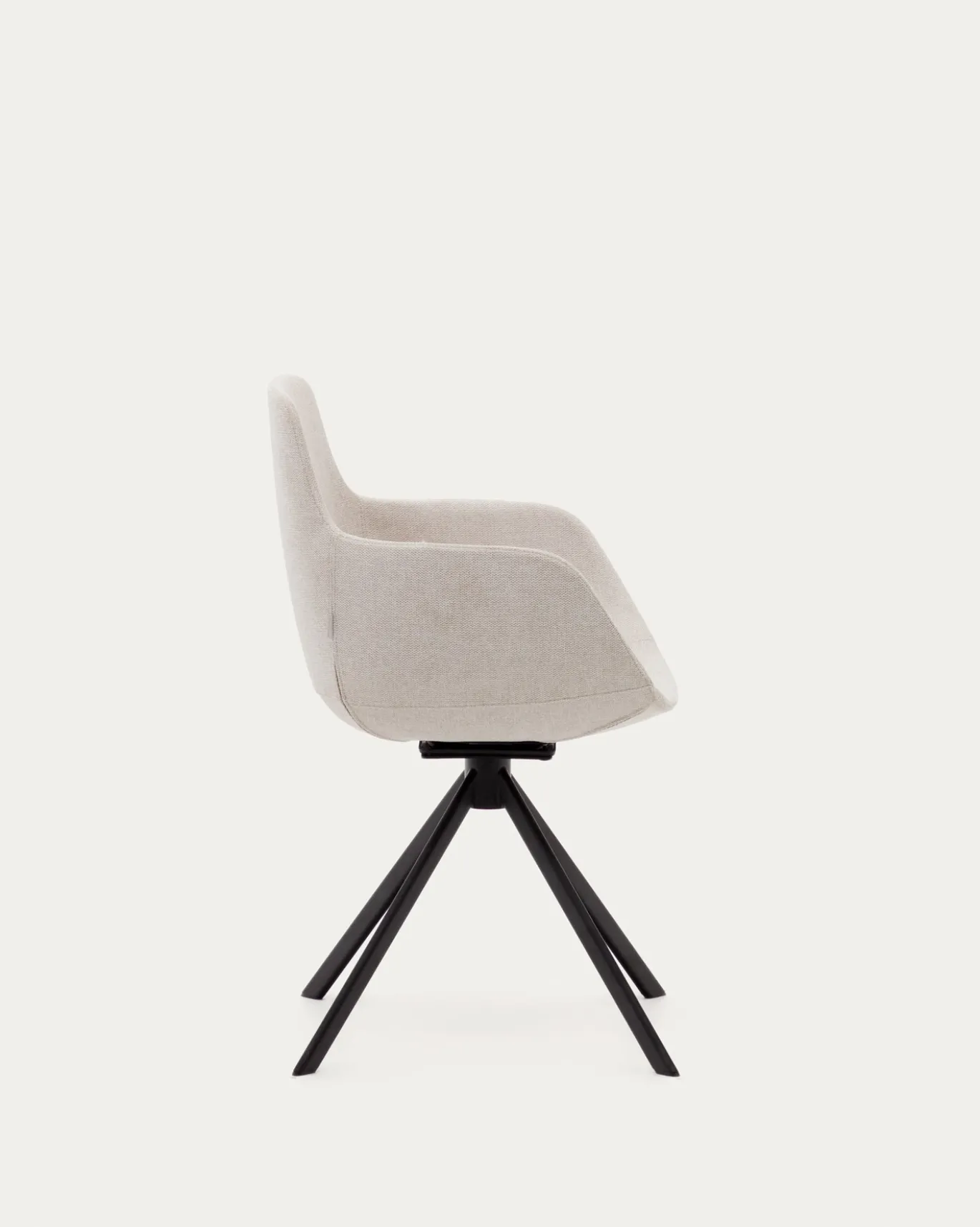 Kave Home Stoel Tissiana Draaibaar Beige Chenille