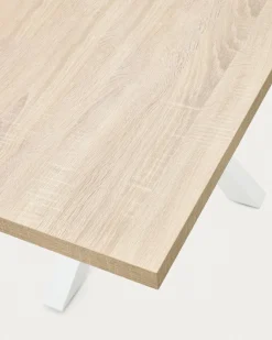 Kave Home Tafel Argo Naturel Melamine Wit 200x100cm