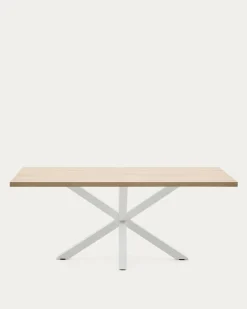 Kave Home Tafel Argo Naturel Melamine Wit 200x100cm