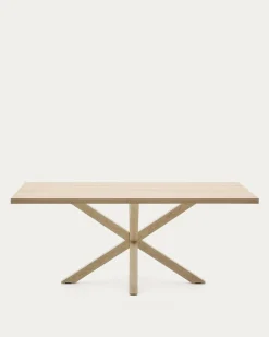 Kave Home Tafel Argo Naturel Melamine Houteffect 200x100cm
