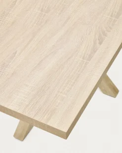 Kave Home Tafel Argo Naturel Melamine Houteffect 200x100cm