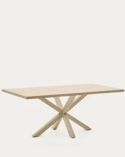 Kave Home Tafel Argo Naturel Melamine Houteffect 200x100cm