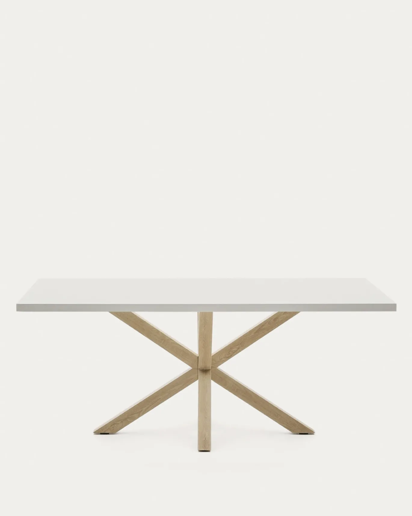 Kave Home Tafel Argo Wit Melamine Houteffect 200x100cm