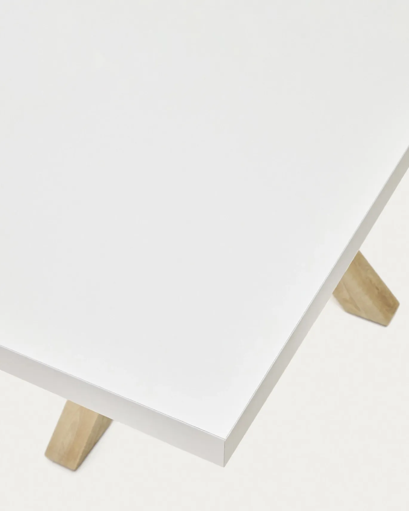 Kave Home Tafel Argo Wit Melamine Houteffect 200x100cm