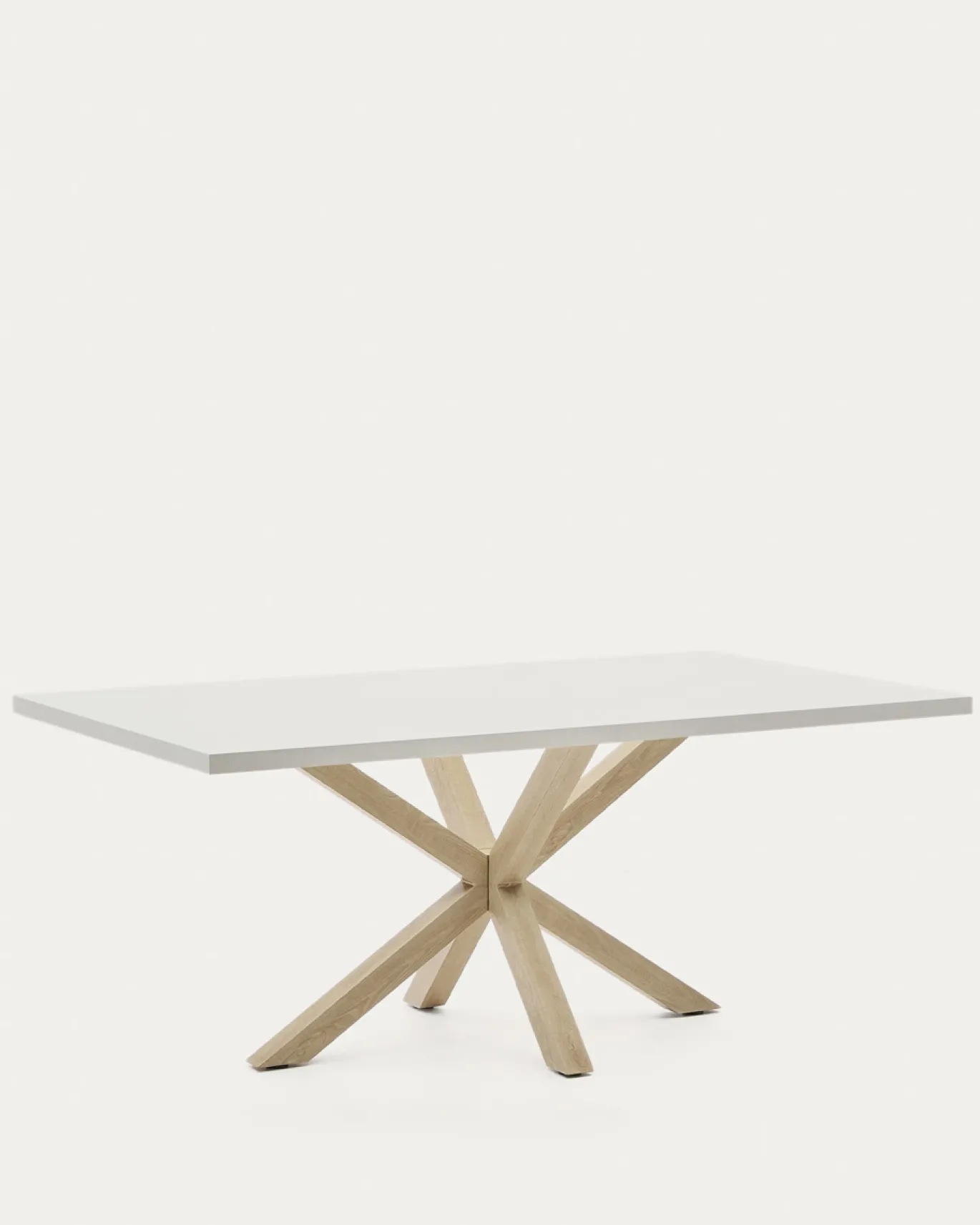 Kave Home Tafel Argo Wit Melamine Houteffect 200x100cm