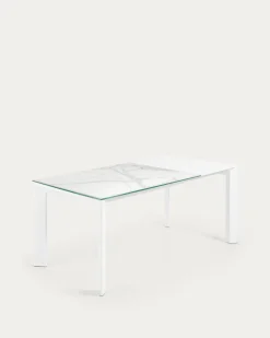 Kave Home Tafel Axis 120 (180)cm Wit Benen