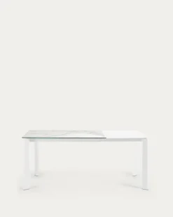 Kave Home Tafel Axis 120 (180)cm Wit Benen