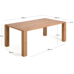 Kave Home Tafel Deyanira Eikenfineer 200x100cm