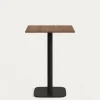 Kave Home Tafel Dina Hoog Bruin Noothout Melamine 60x60x96cm