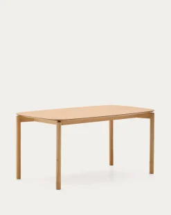 Kave Home Tafel Indara Essenhoutfineer en Rubberhout 160x90cm