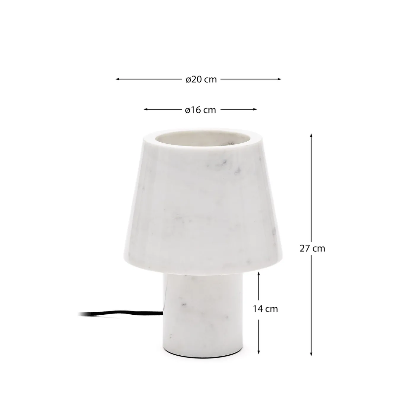 Kave Home Tafellamp Alaro Wit Marmer