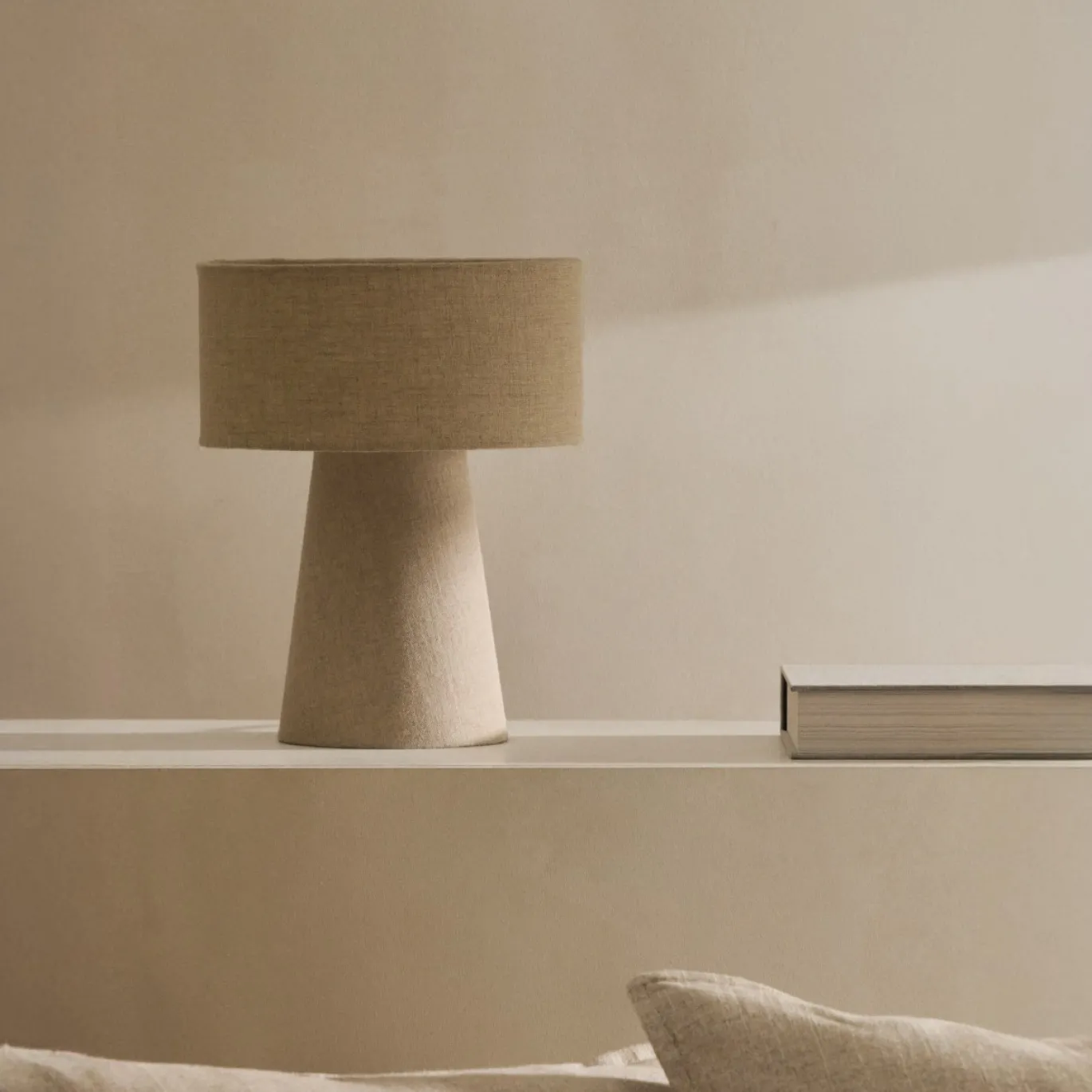 Kave Home Tafellamp Algaida Stof Grijs