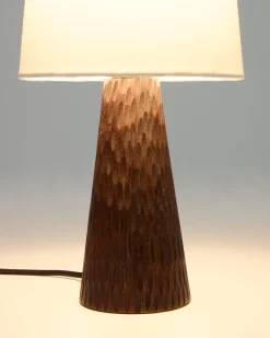 Kave Home Tafellamp Amire Hout Donkerbruin