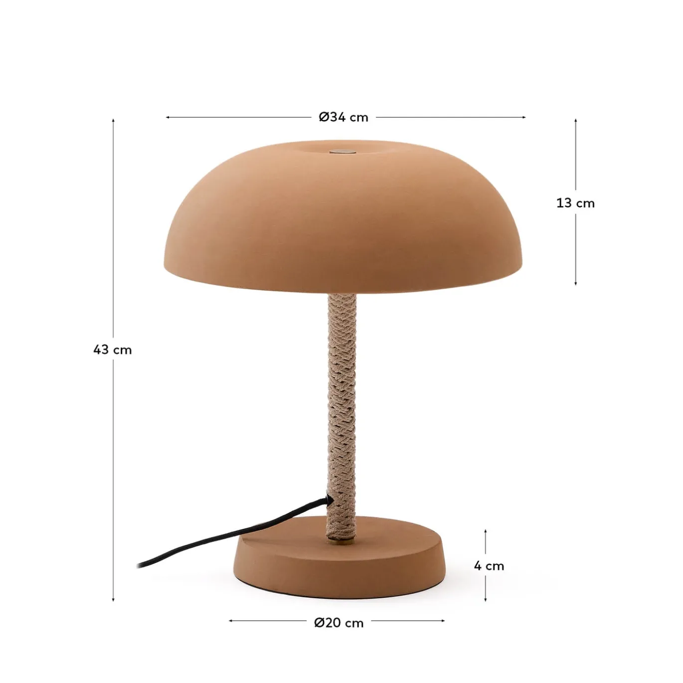 Kave Home Tafellamp Arinda Keramiek Terracotta