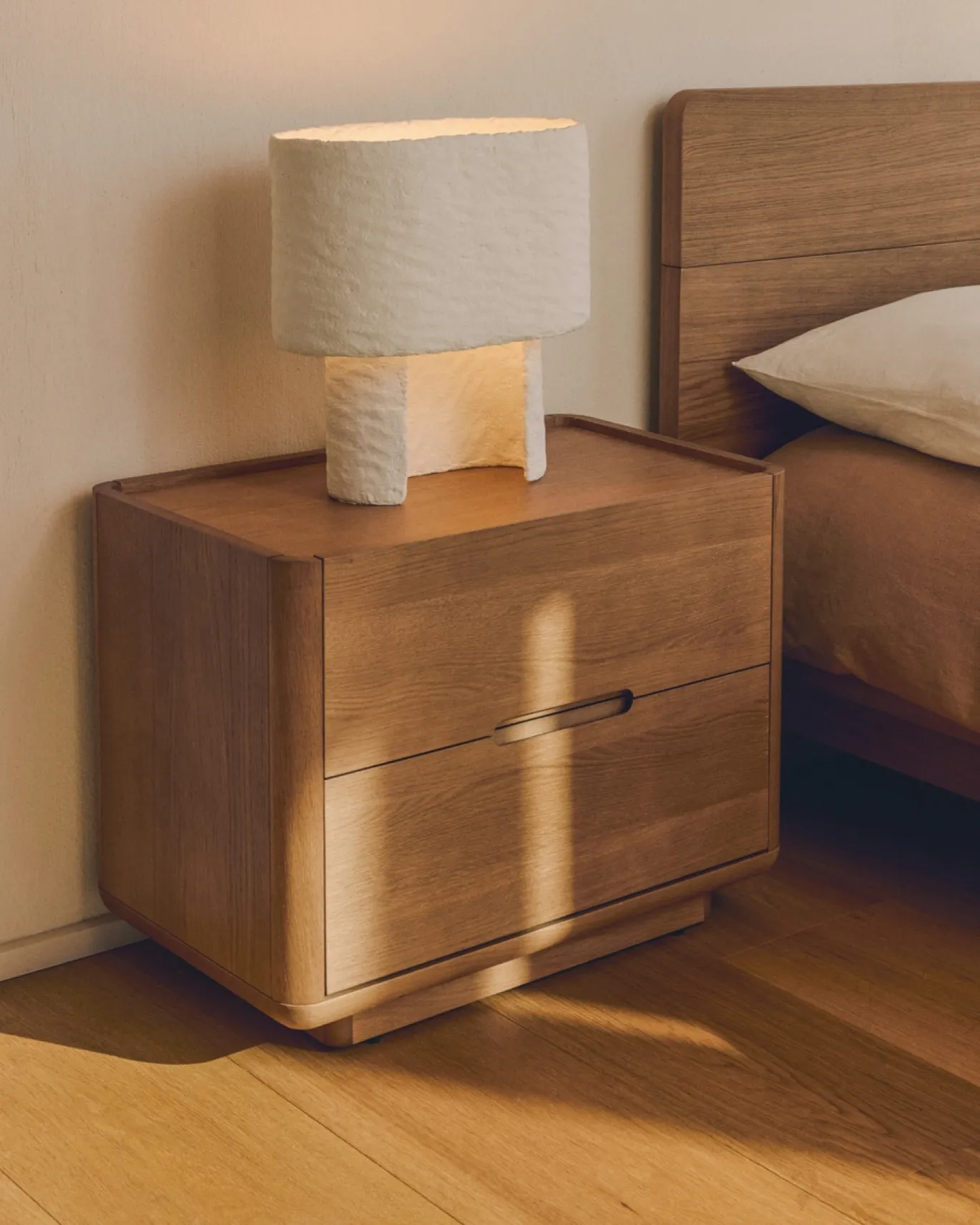 Kave Home Tafellamp Bedala Papier-maché Wit
