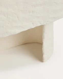 Kave Home Tafellamp Bedala Papier-maché Wit