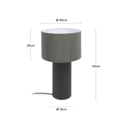 Kave Home Tafellamp Domicina Grijs/Zwart