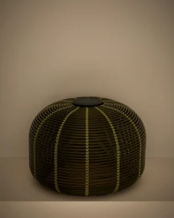Kave Home Tafellamp Garoina Outdoor Rotan Groen Ø50cm