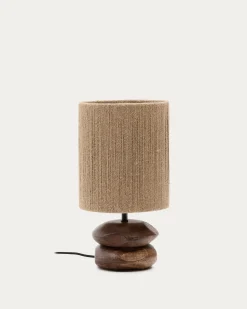 Kave Home Tafellamp Kor Acaciahout Donkerbruin