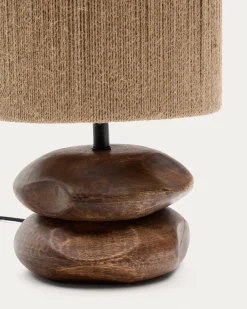 Kave Home Tafellamp Kor Acaciahout Donkerbruin