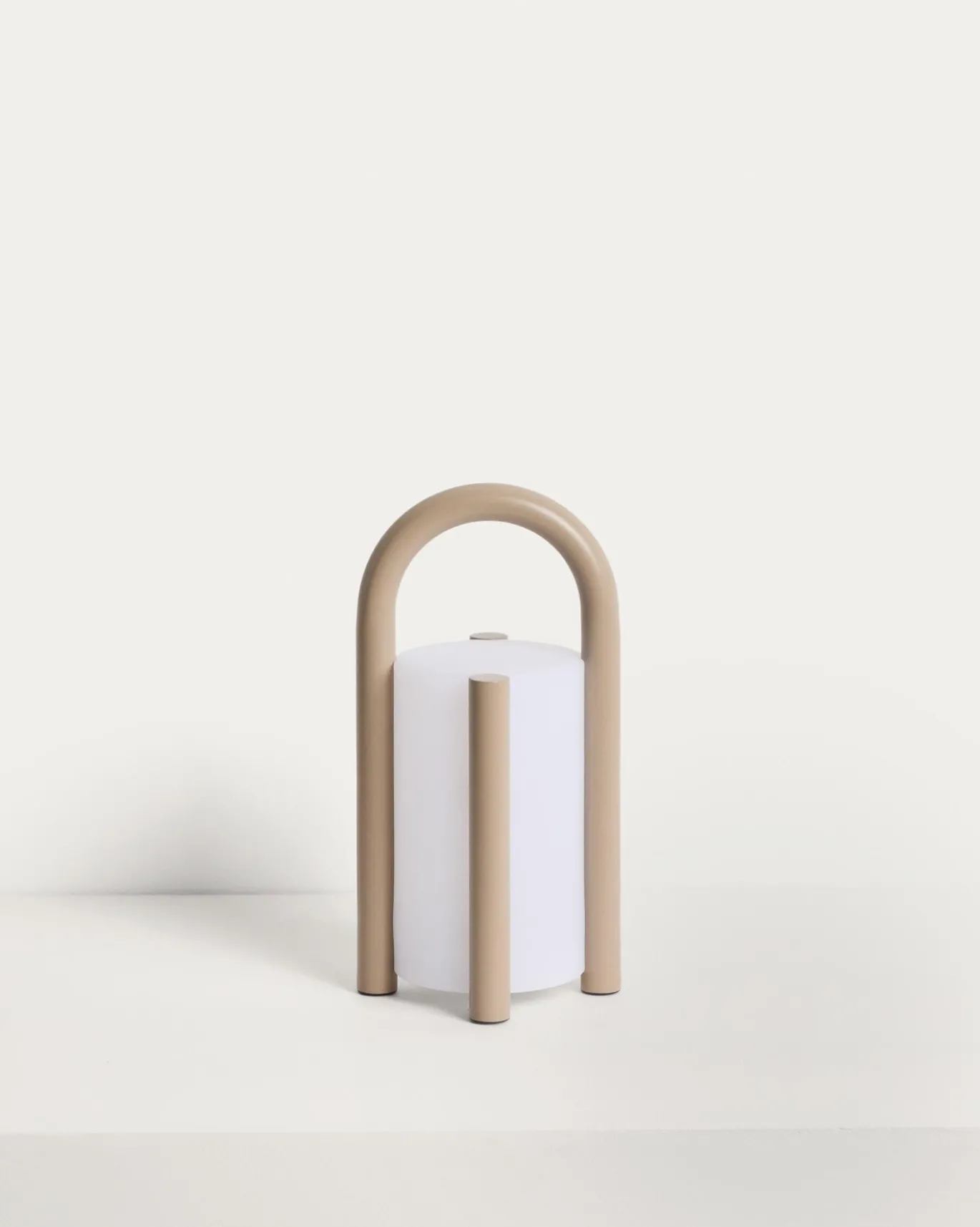 Kave Home Tafellamp Leros Staal Taupe Klein