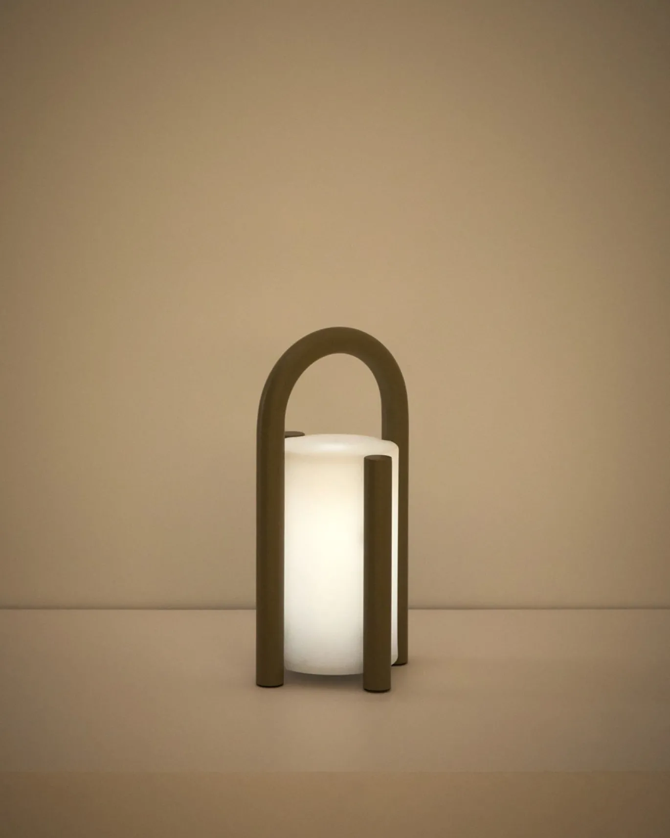 Kave Home Tafellamp Leros Staal Taupe Klein