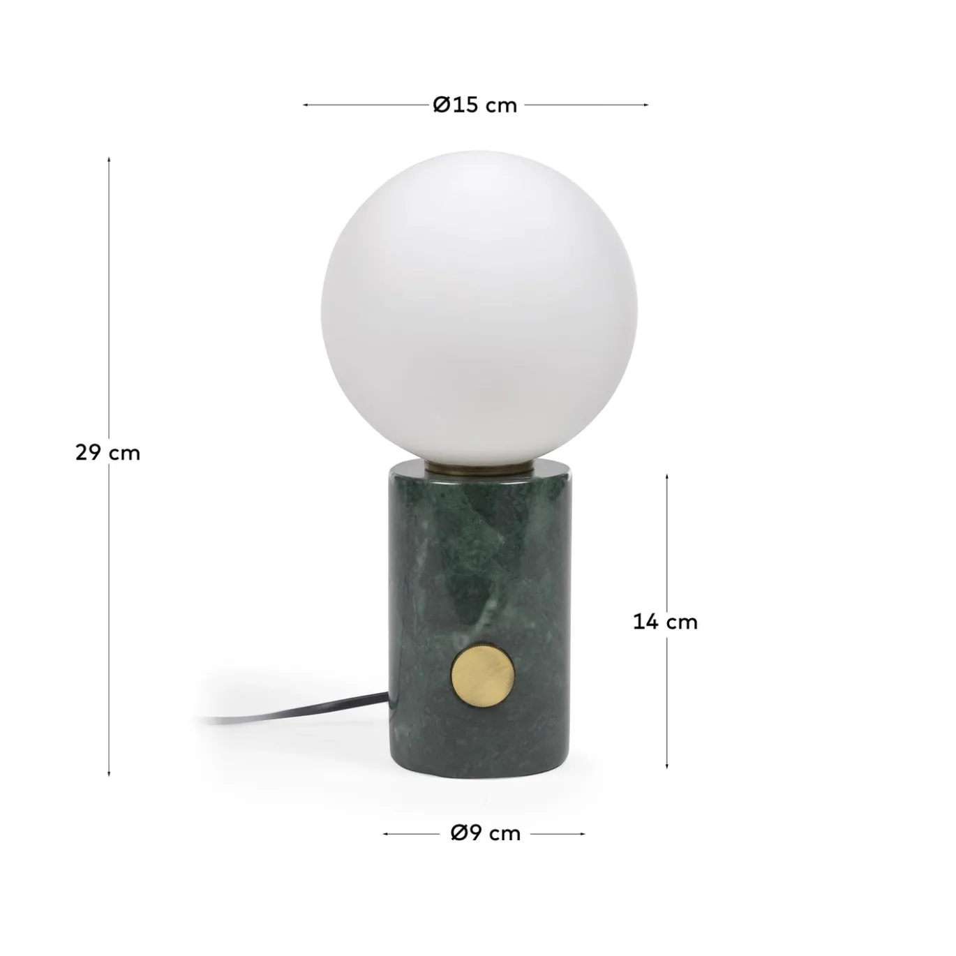 Kave Home Tafellamp Lonela Marmer Groen