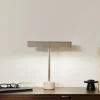 Kave Home Tafellamp Lynor Geborsteld Metaal met Wit Marmer