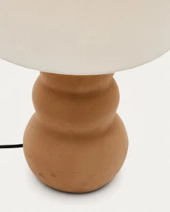 Kave Home Tafellamp Madsen Terracotta Wit Lampenkap