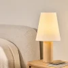 Kave Home Tafellamp Marga Rubberhout Beige/Naturel