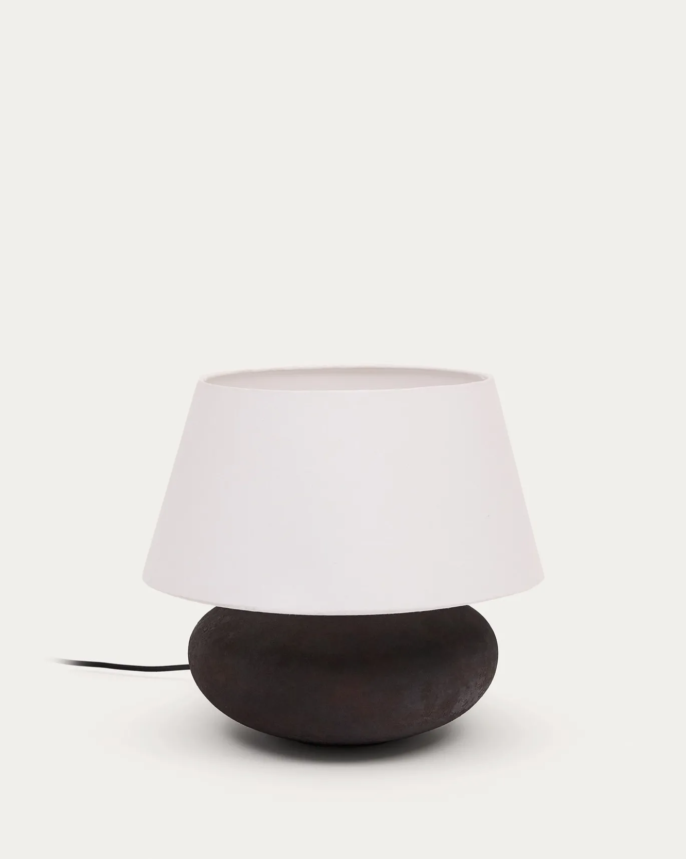 Kave Home Tafellamp Nessi Metaal Zwart Terracotta