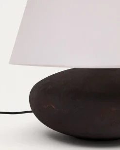 Kave Home Tafellamp Nessi Metaal Zwart Terracotta
