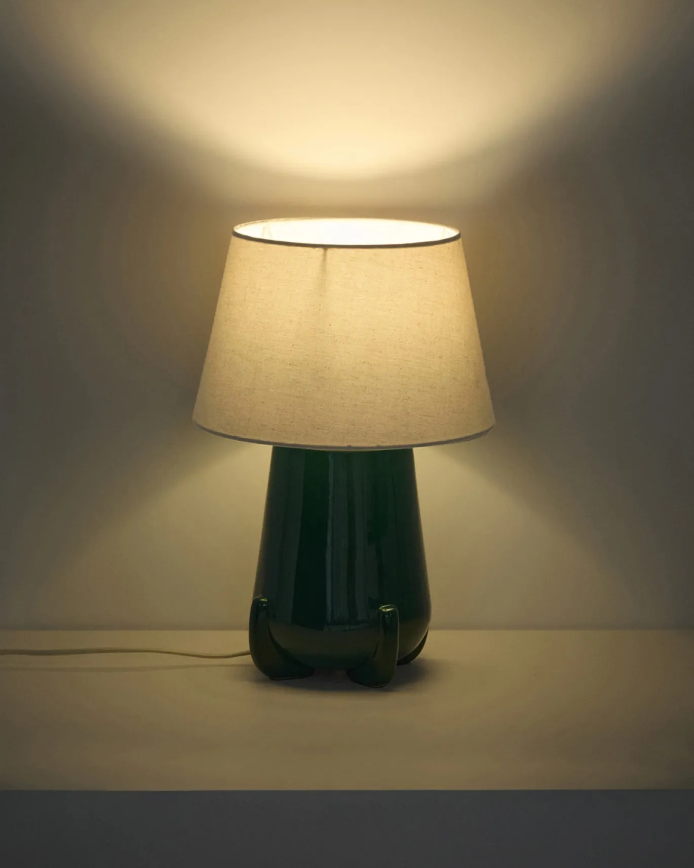 Kave Home Tafellamp Odra Keramiek Groen