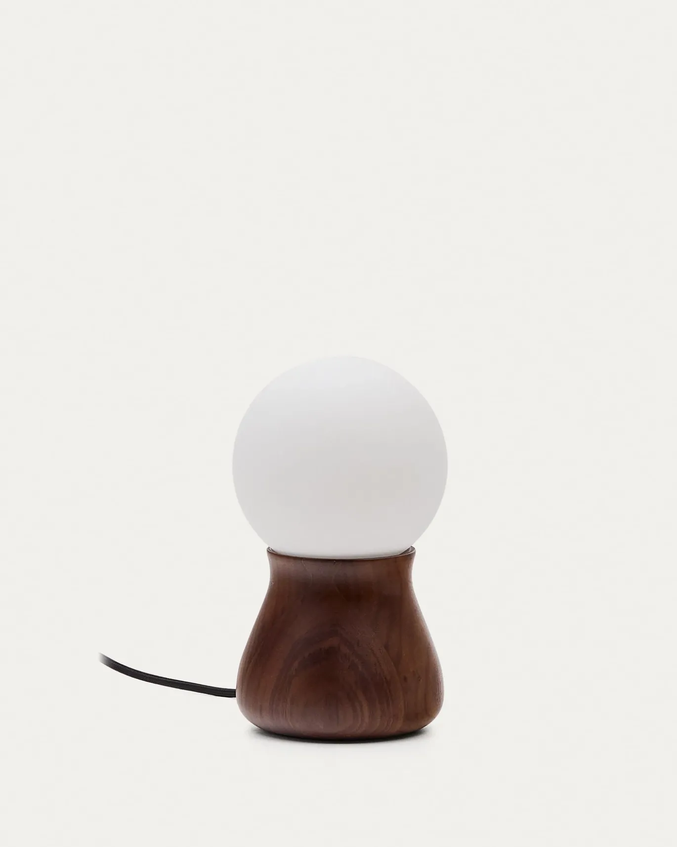 Kave Home Tafellamp Okeni Notenhout En Glas