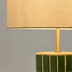 Kave Home Tafellamp Rue Groen/Ecru