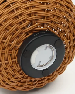 Kave Home Tafellamp Saranella Klein Draagbaar Bruin Rotan