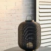 Kave Home Tafellamp Saranella Klein Draagbaar Zwart Rotan