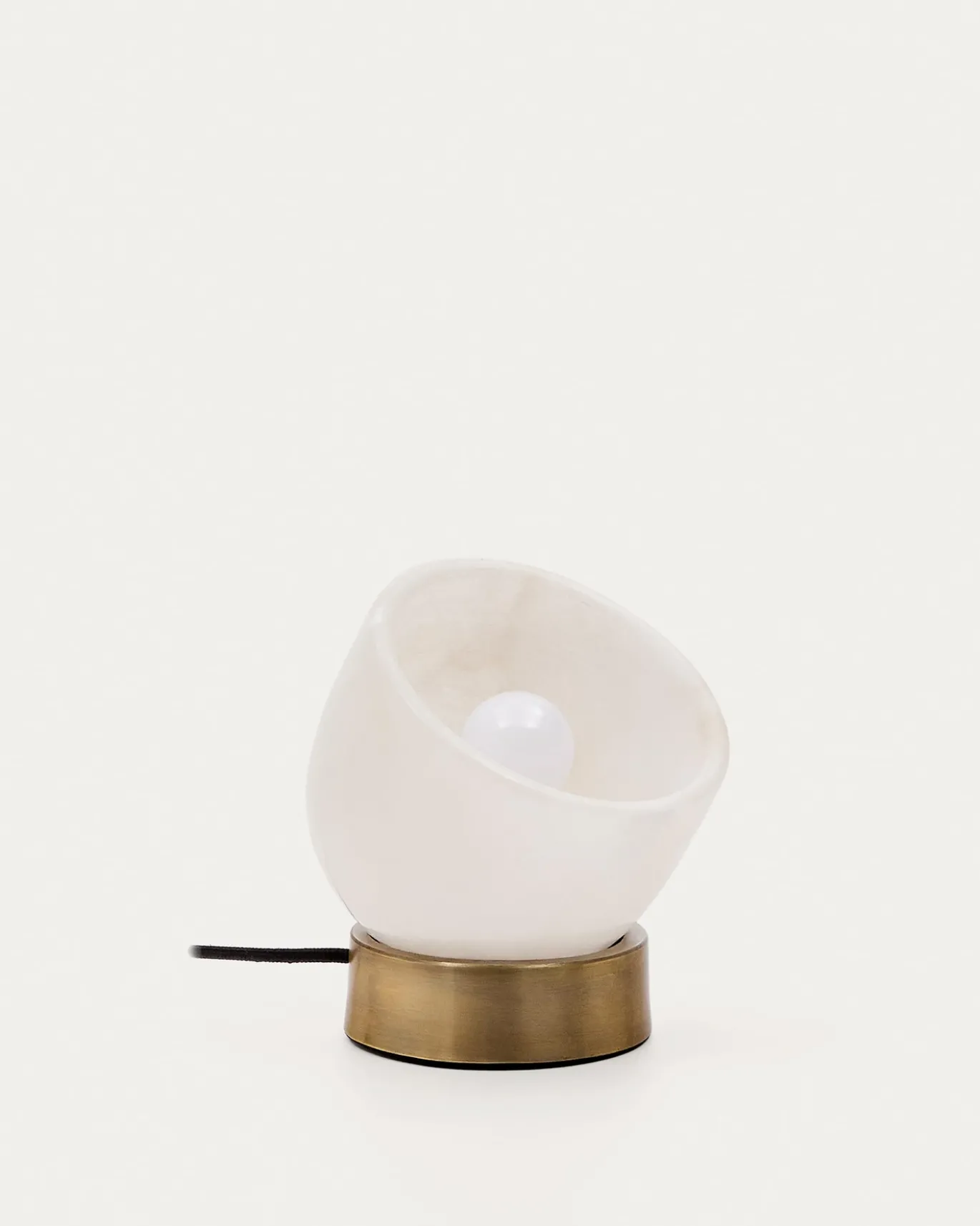 Kave Home Tafellamp Shenli Albast Messing