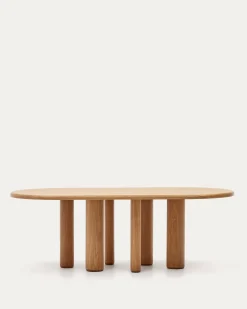 Kave Home Tafel Mailen Ovaal Essenfineer Naturel Ø220x105cm
