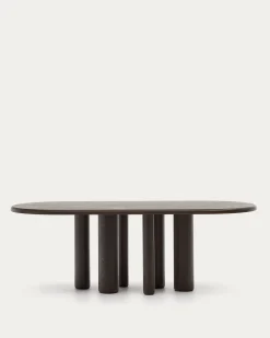 Kave Home Tafel Mailen Ovaal Essenfineer Walnoot Ø220x105cm